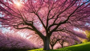 drzewo kwitnące na różowo