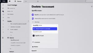 jak usunąć konto na spotify